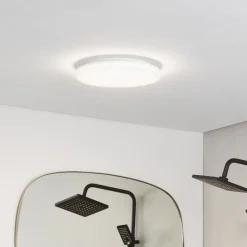 Prios LED-loftlampe Artin, Ø 33 cm, hvid, CCT, IP65