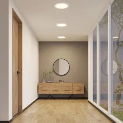 Prios LED-loftlampe Aureka, sæt med 3, sensor, Ø 33 cm, hvid