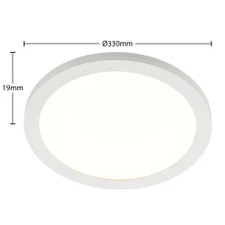 Prios LED-loftlampe Aureka, sæt med 3, sensor, Ø 33 cm, hvid