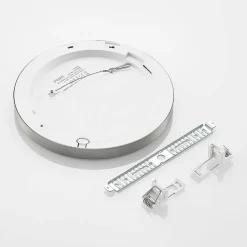 Prios LED-loftlampe Aureka, Ø 23 cm, sølv, metal