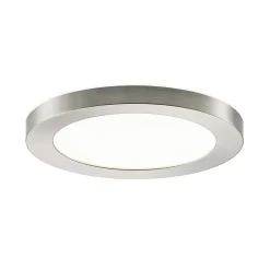 Prios LED-loftlampe Aureka, Ø 23 cm, sølv, metal