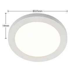 Prios LED-loftlampe Aureka, sæt med 2, sensor, Ø 23 cm, hvid