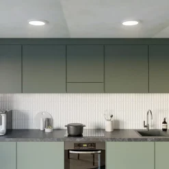 Prios LED-loftlampe Aureka, bevægelsessensor, Ø 23 cm, hvid