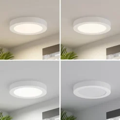 Prios LED-loftlampe Edwina, hvid, 25 cm, sæt med 3 stk