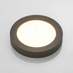 Prios LED-loftlampe Edwina, sort, 23 cm, CCT, IP44