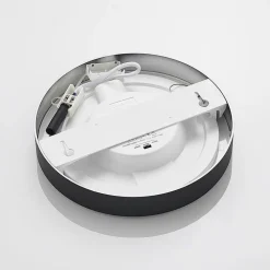 Prios LED-loftlampe Edwina, sort, 23 cm, CCT, IP44