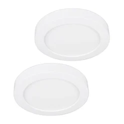 Prios LED-loftlampe Edwina, hvid, 23 cm, sæt med 2 stk