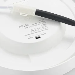 Prios LED-loftlampe Edwina, hvid, 25 cm, sæt med 2 stk