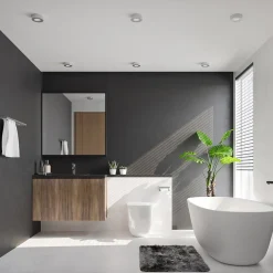 Prios LED-loftlampe Edwina, sølv, 12 cm, sæt med 3 stk