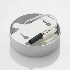 Prios LED-loftlampe Edwina, sølv, 12 cm, sæt med 3 stk