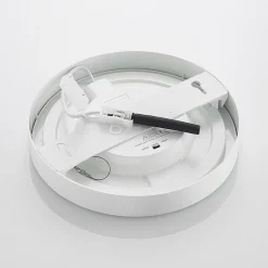 Prios LED-loftlampe Edwina, hvid, 25 cm, CCT, IP44