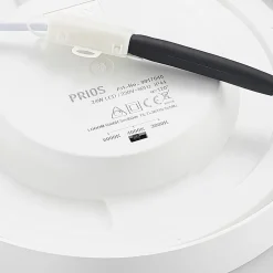 Prios LED-loftlampe Edwina, hvid, 25 cm, CCT, IP44