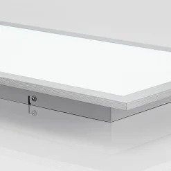 Prios LED-panel Gelora, 80 cm, 4.000 K, sølvfarvet, aluminium