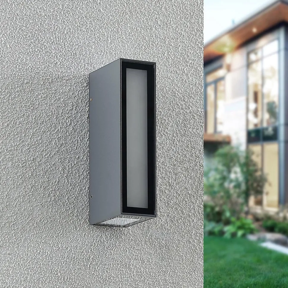 Prios Loriava LED udendørs væglampe i mørkegrå