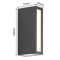 Prios Loriava LED udendørs væglampe i mørkegrå