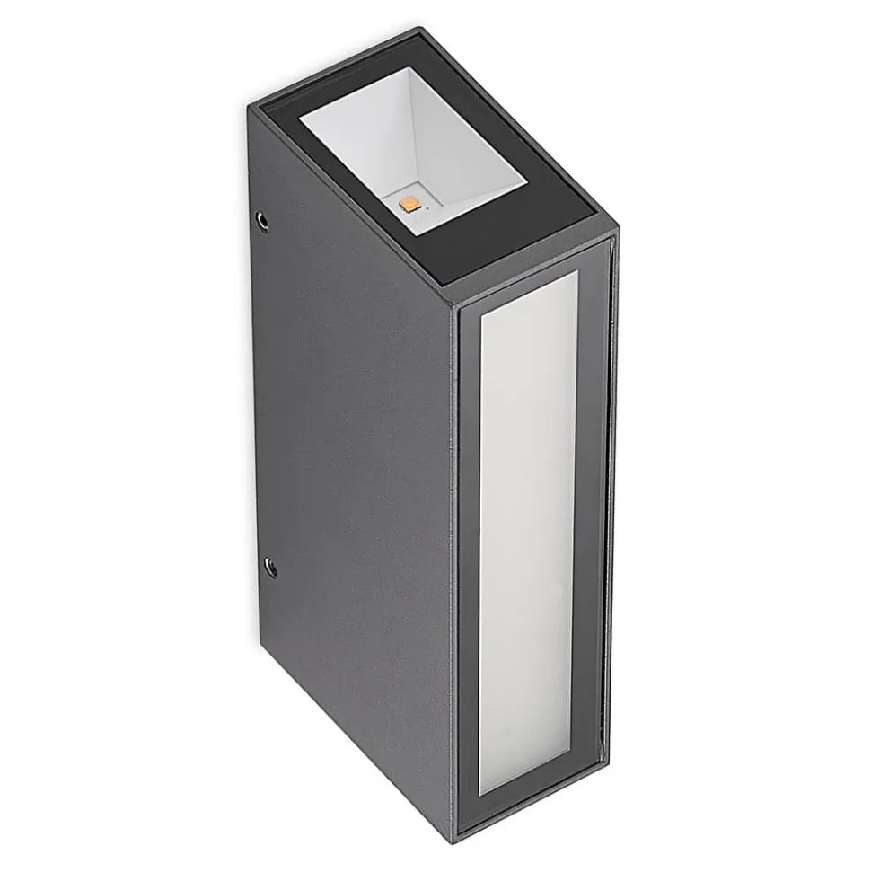 Prios Loriava LED udendørs væglampe i mørkegrå