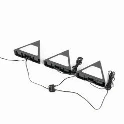 Prios Odia LED-underskabsbelysning, sort, 3 stk