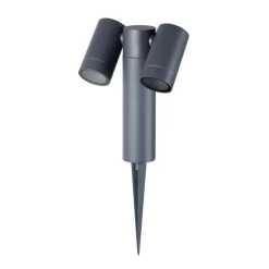 Prios spot med jordspyd Tulimar, 40 cm, antracit, 2 lyskilder