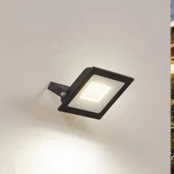 Prios udendørs LED-spot Maikel, 50W, 4000lm, metal