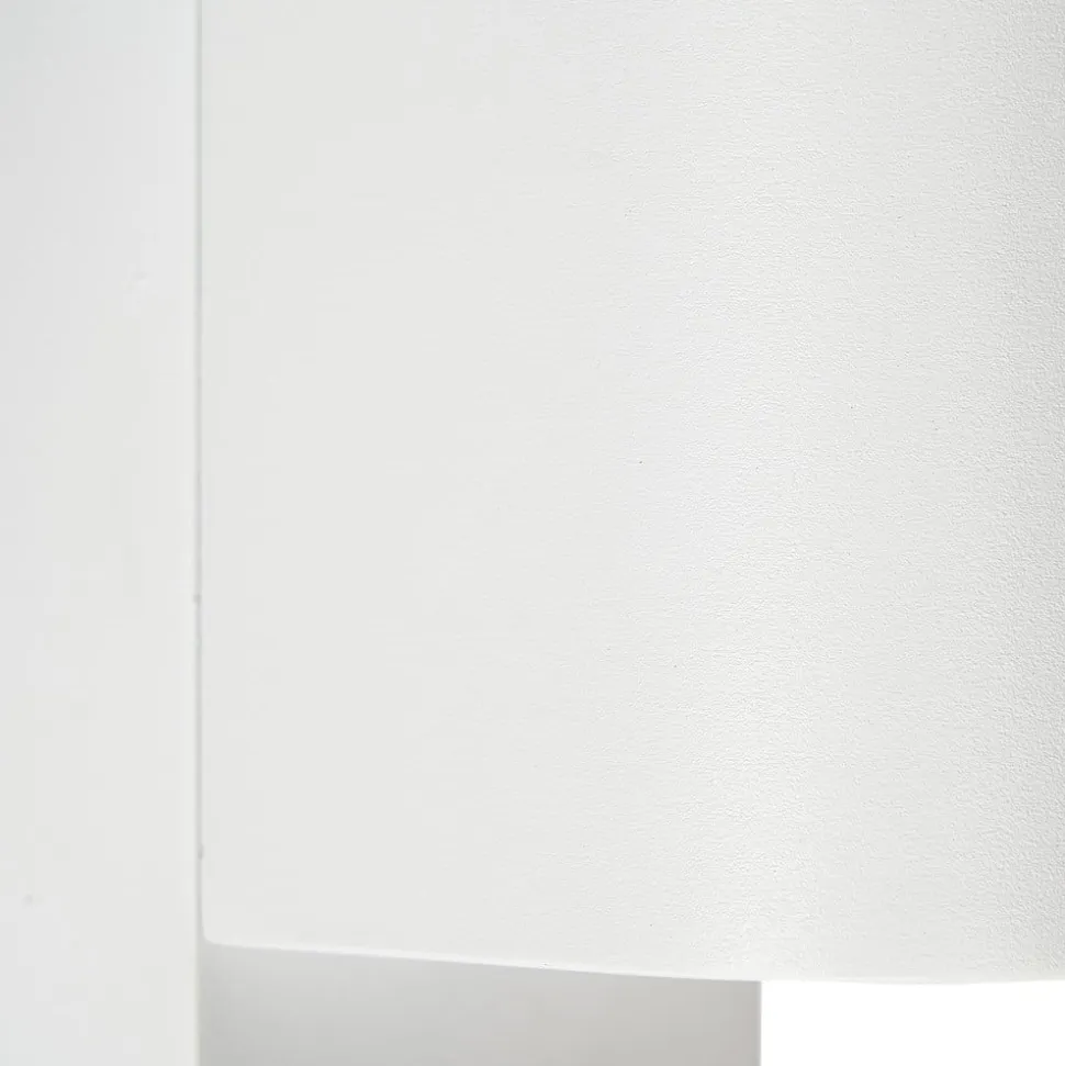 Prios udendørs væglampe Tetje, hvid, rund, sensor, sæt med 2 stk