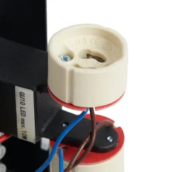 Prios udendørs væglampe Tetje, sort, rund, sensor