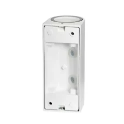 Prios udendørs væglampe Tetje, hvid, rund, 16 cm