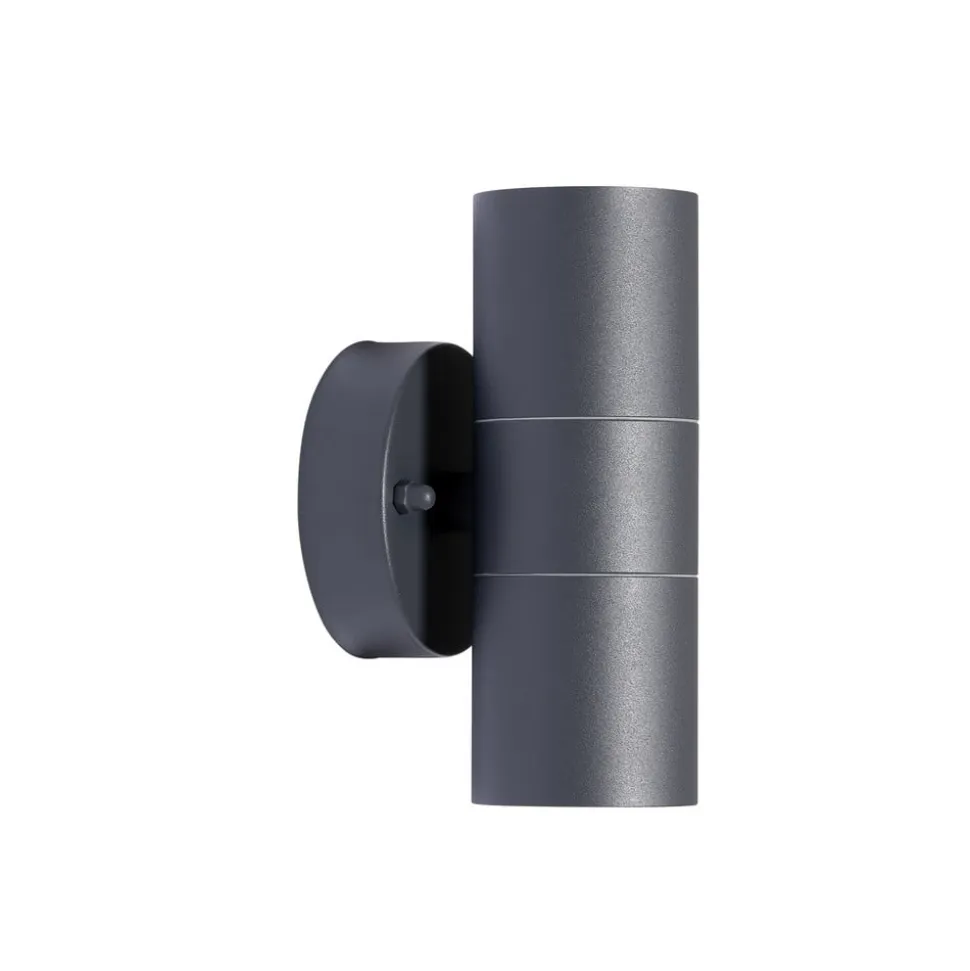 Prios udendørs væglampe Tulimar, 2 lyskilder, antracit, metal