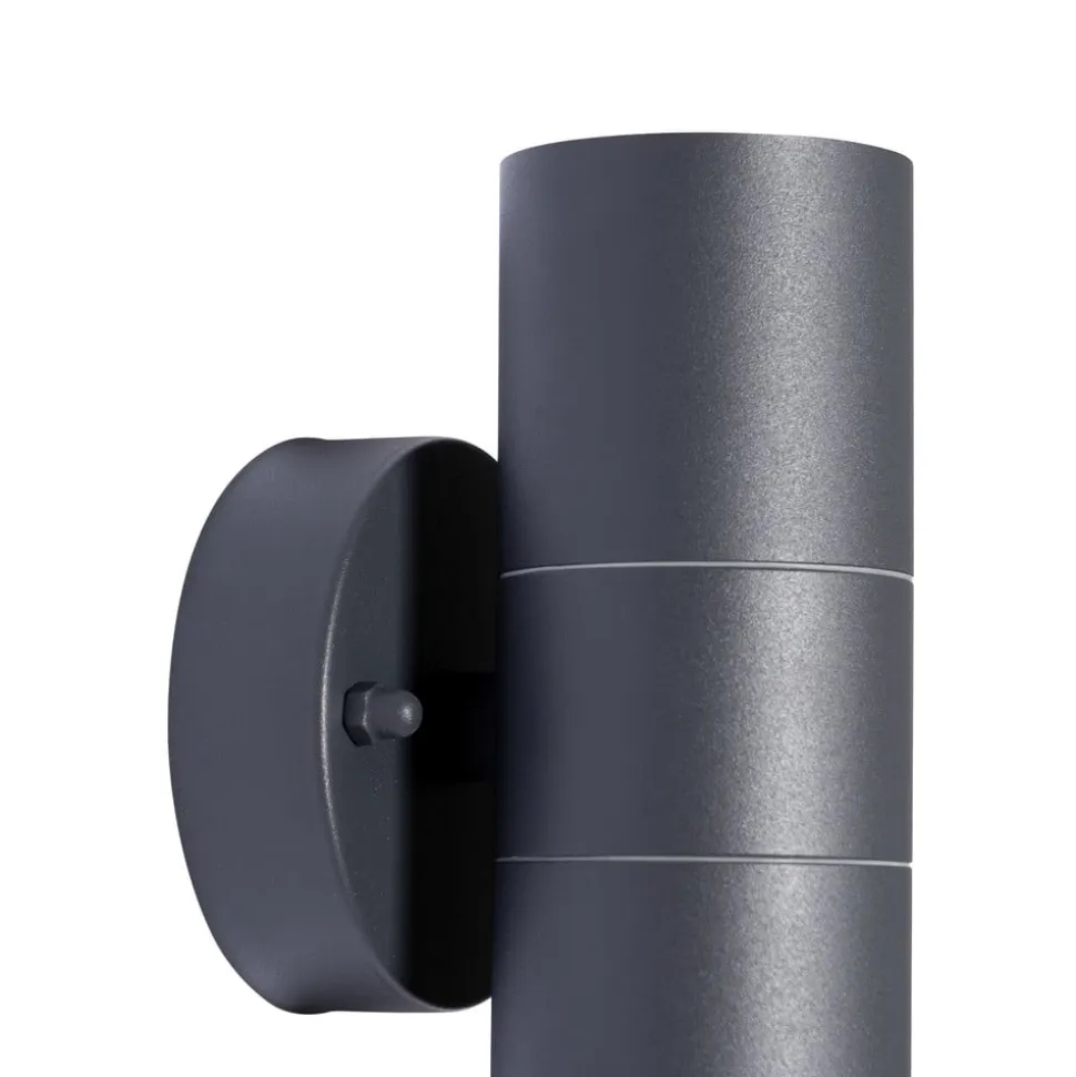 Prios udendørs væglampe Tulimar, 2 lyskilder, antracit, metal