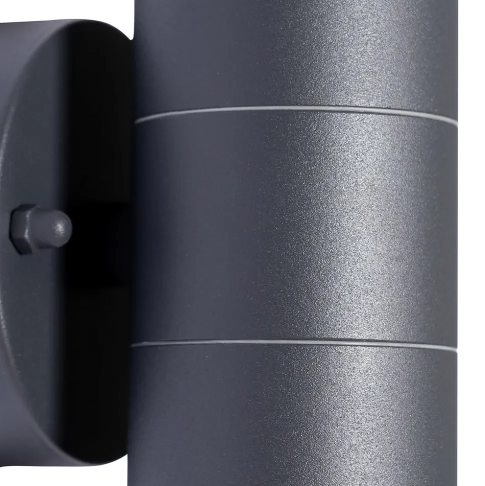 Prios udendørs væglampe Tulimar, 2 lyskilder, antracit, metal