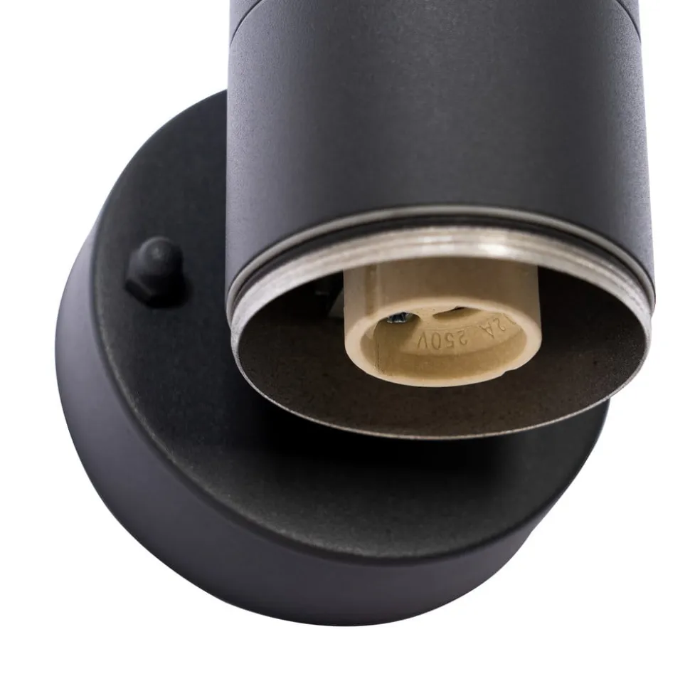 Prios udendørs væglampe Tulimar, 2 lyskilder, antracit, metal