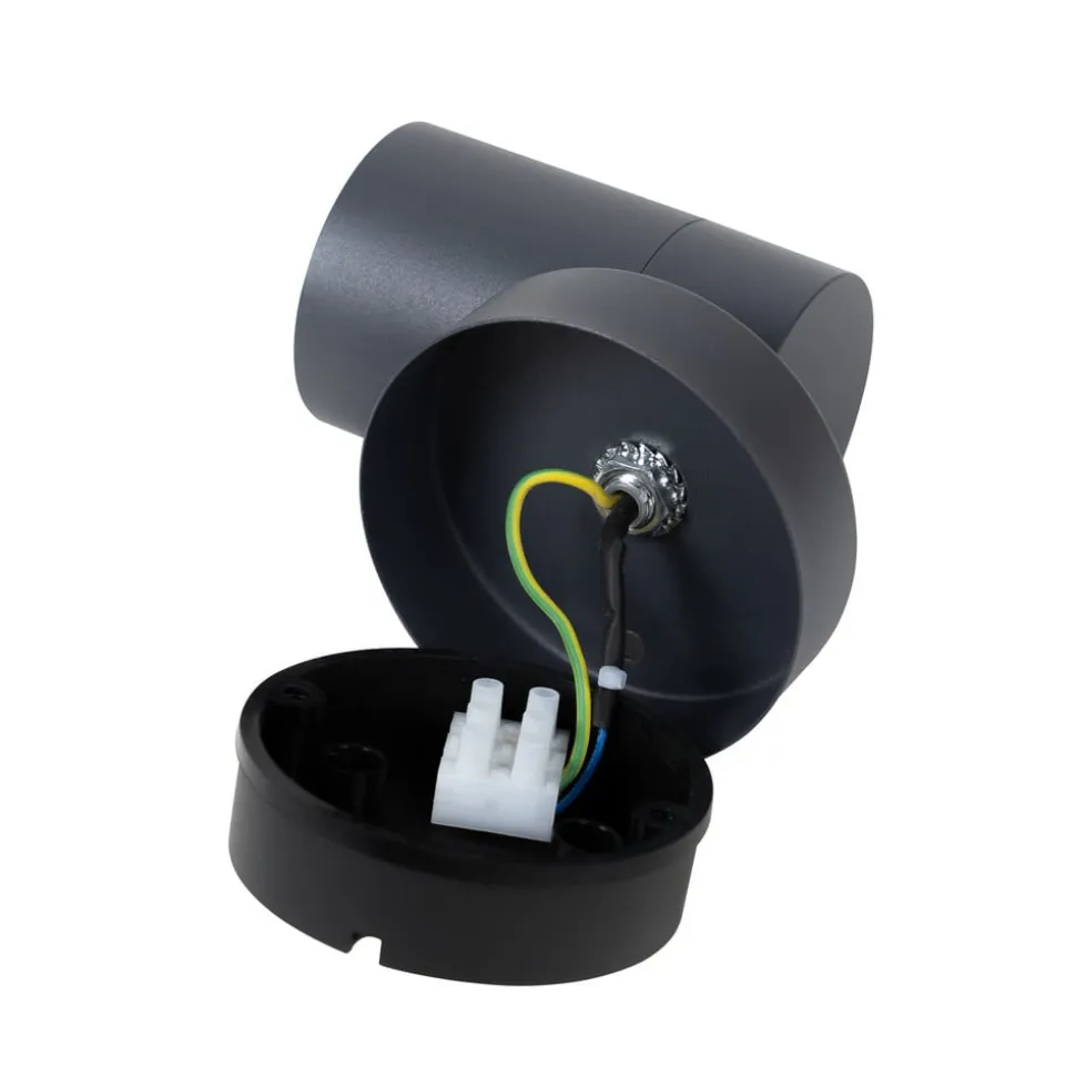 Prios udendørs væglampe Tulimar, 1 lyskilde, antracit, metal