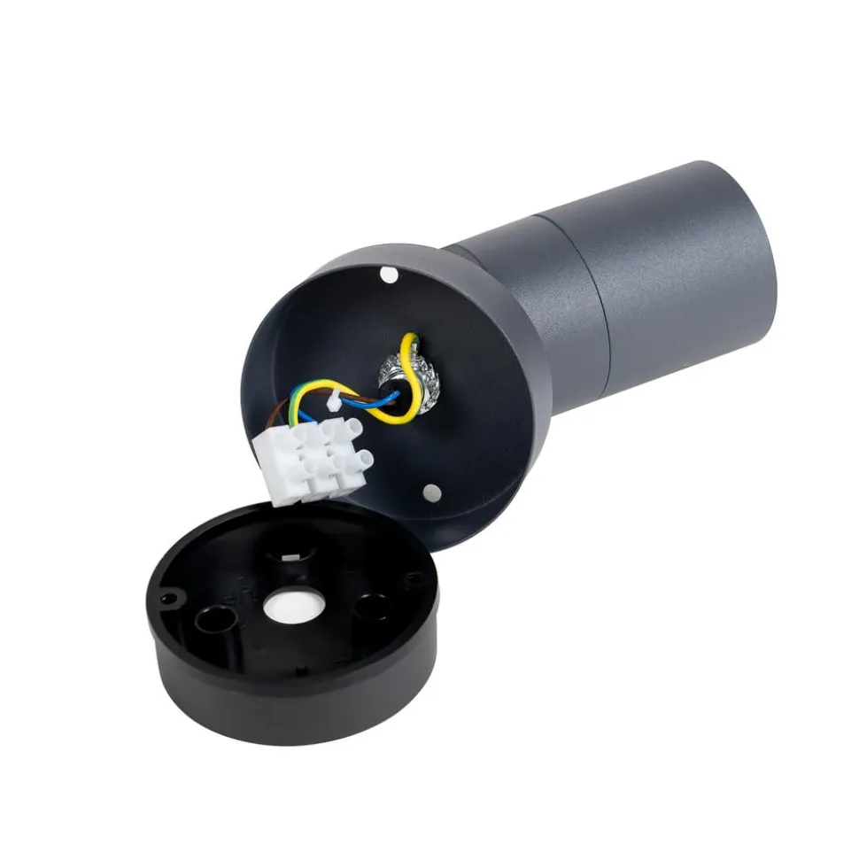 Prios udendørs vægspot Tulimar, højde 15 cm, bevægelig, aluminium