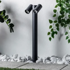 Prios vejlampe Tulimar, 2 lyskilder, 60 cm, metal, IP65