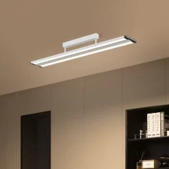 Prios Yuela LED-loftlampe, DALI, 120 cm, hvid