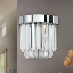 Prism LED-væglampe med up- and downlight, krom