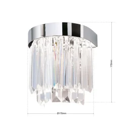 Prism LED-væglampe med up- and downlight, krom