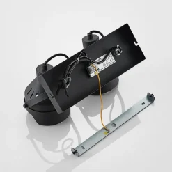 Projektør-loftspot Henega, sort med 2 lyskilder