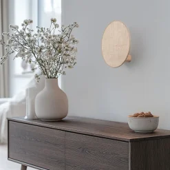 Pulse væglampe, jute-skærm, naturbrun, Ø 30 cm