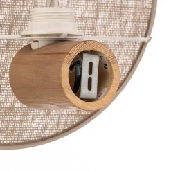 Pulse væglampe, jute-skærm, naturbrun, Ø 30 cm