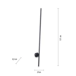 PURE Grafo LED-væglampe, sort