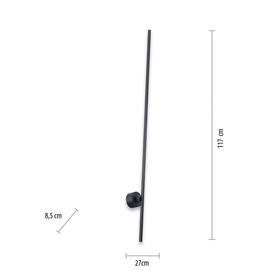 PURE Grafo LED-væglampe, sort