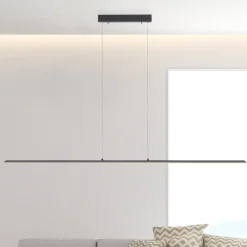 PURE LED hængelampe Lite, antracit, 160 cm, CCT, dæmpbar