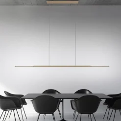 PURE LED hængelampe Overflade, bronze 160 cm aluminium 3.000 K