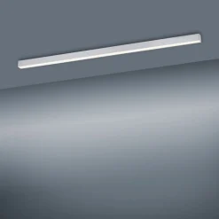 PURE LED-loftlampe Lines, 110 cm, sølv, CCT, fjernbetjening