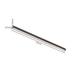 PURE LED-loftlampe Lines, 110 cm, antracit, CCT, fjernbetjening