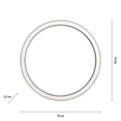 PURE LED-loftlampe Lines, Ø 70 cm, antracit, CCT, fjernbetjening