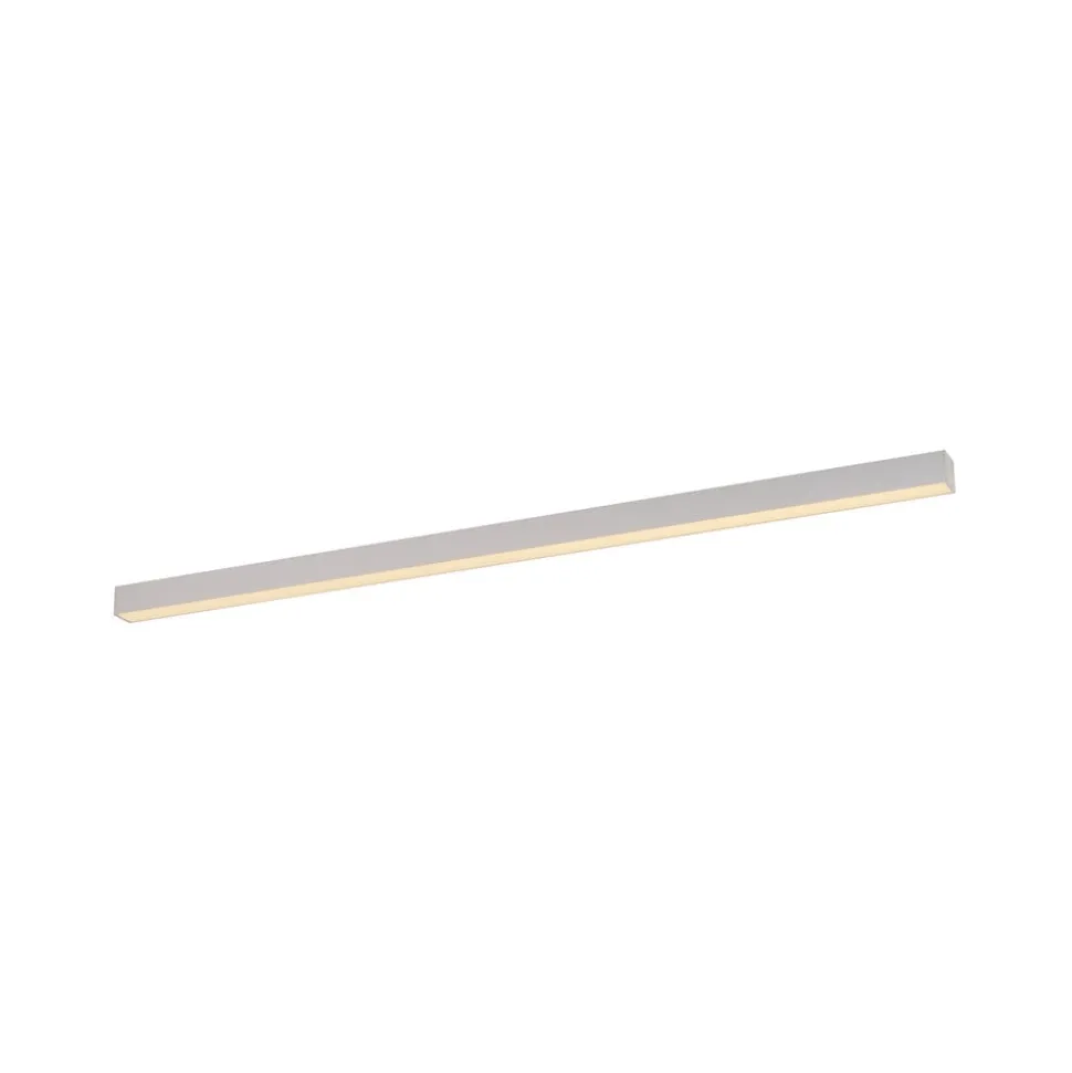 PURE LED-loftlampe Lines, hvid, 110 cm, CCT, fjernbetjening