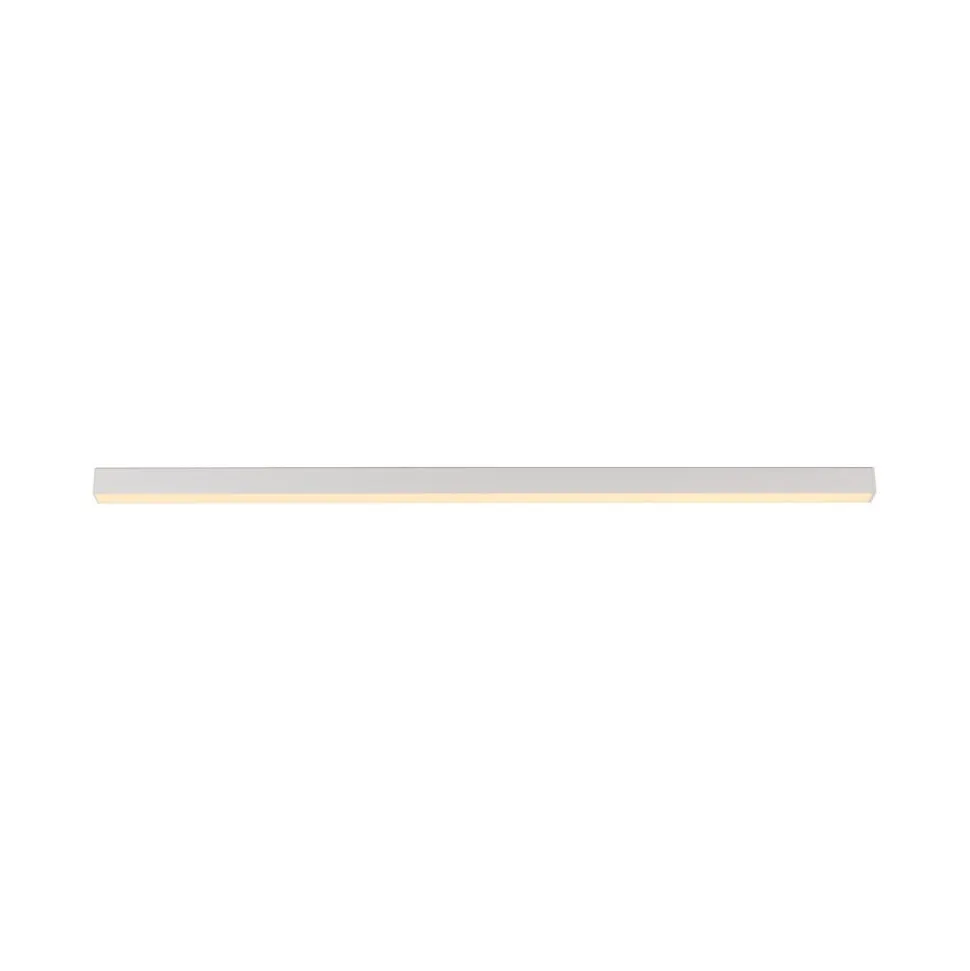 PURE LED-loftlampe Lines, hvid, 110 cm, CCT, fjernbetjening