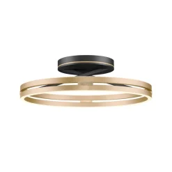 PURE LED-loftlampe Loop messing/sort metal Ø 60 cm CCT