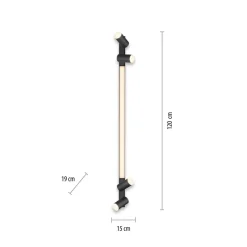 PURE LED-loftslampe Lines, 120 cm, antracit, fjernbetjening